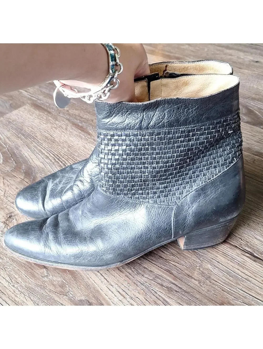 Vintage Hipoppotamus Black Leather Boot Size 10.5